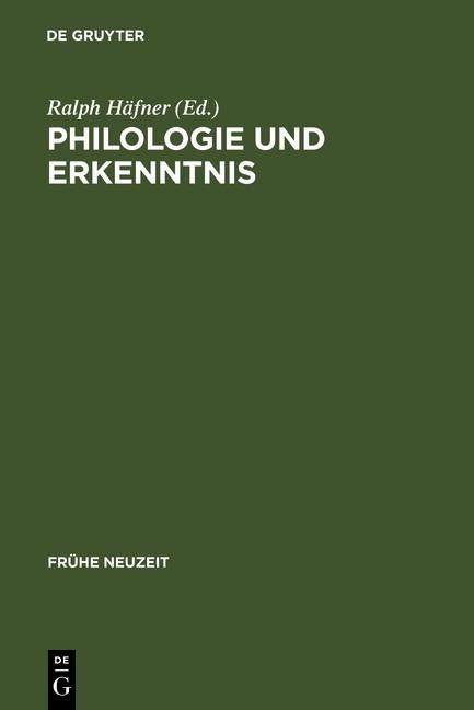 Produktbild: Philologie und Erkenntnis