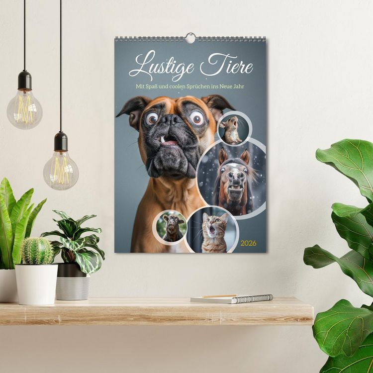Produktbild: Lustige Tiere (Wandkalender 2026 DIN A3 hoch), CALVENDO Monatskalender