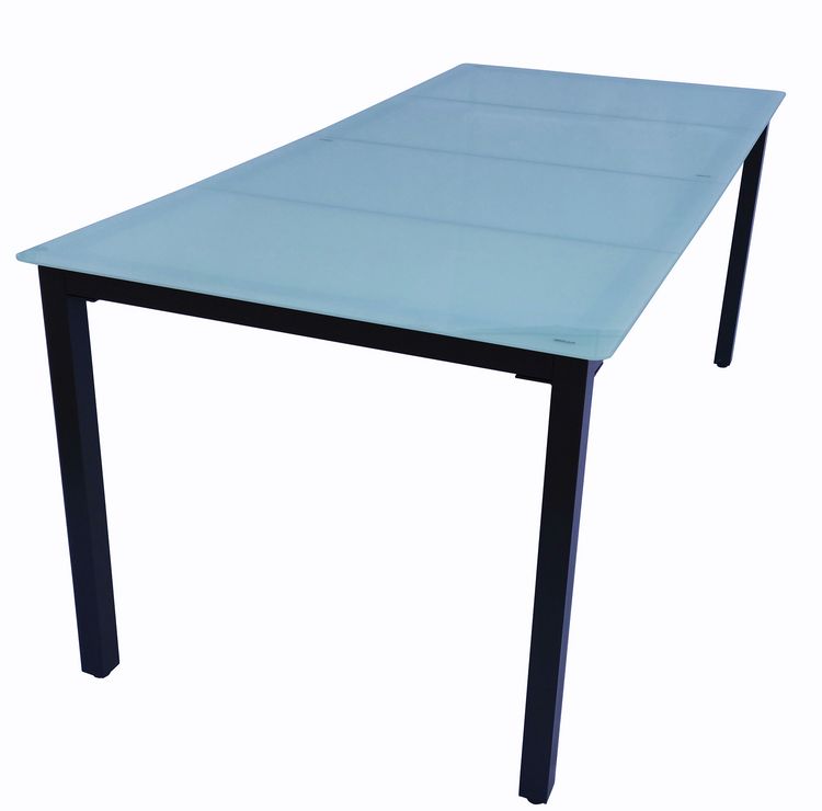 Produktbild: Aluminium Glas Gartentisch Balkontisch 140x80 cm