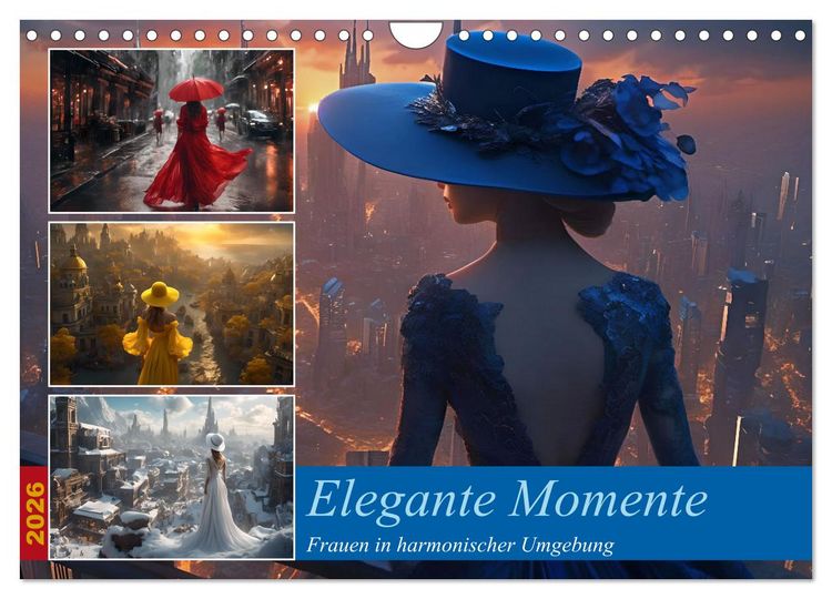 Produktbild: Elegante Momente - Frauen in harmonischer Umgebung (Wandkalender 2026 DIN A4 quer), CALVENDO Monatskalender