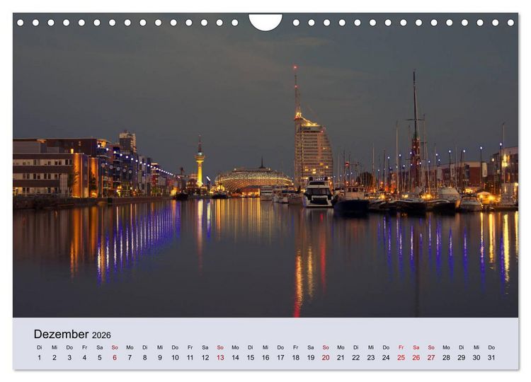 Produktbild: Bremerhaven. Die Seestadt an der Nordseek&uuml;ste (Wandkalender 2026 DIN A4 quer), CALVENDO Monatskalender