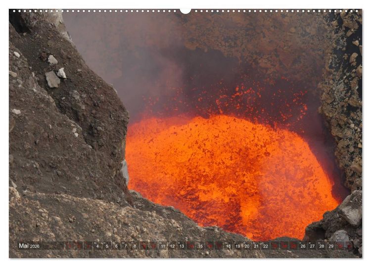 Produktbild: Vulkane - Magma, Lava, Eruptionen (hochwertiger Premium Wandkalender 2026 DIN A2 quer), Kunstdruck in Hochglanz