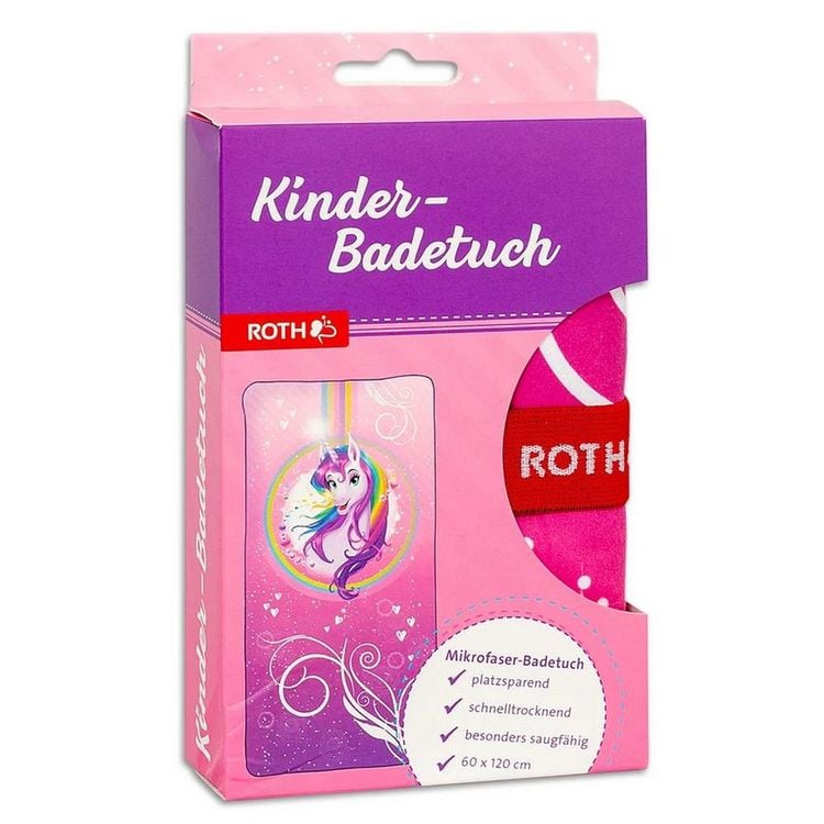 Produktbild: Roth Badetuch Einhornportait 60x120cm