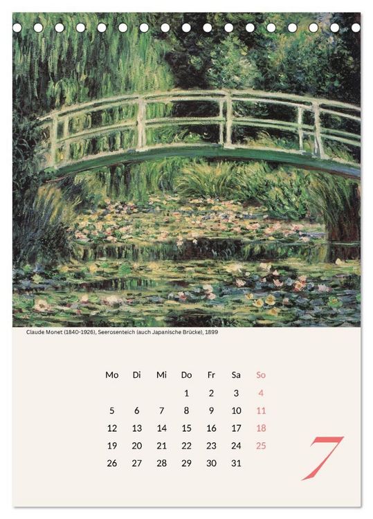 Produktbild: Claude Monet Impressionen 2027 (Tischkalender 2027 DIN A5 hoch), CALVENDO Monatskalender