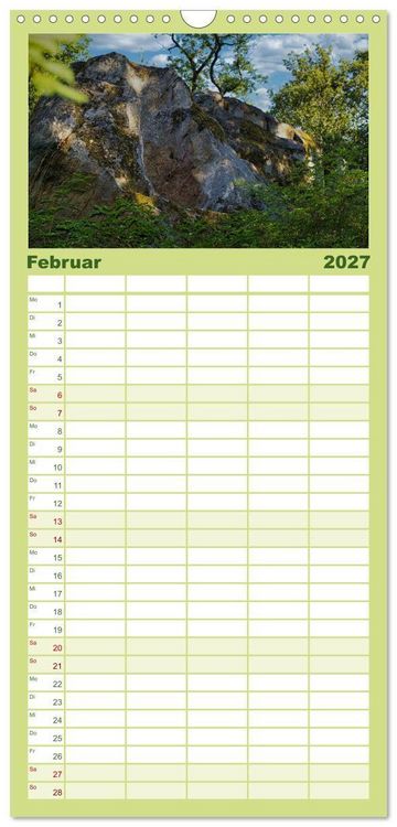 Produktbild: Familienplaner 2027 - Felsenburg Rotenhan mit 5 Spalten (Wandkalender, 21 x 45 cm) CALVENDO