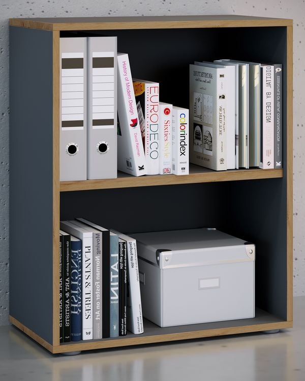 Produktbild: Holz B&uuml;ro Regal B&uuml;cher Ordner Aktenregal Salia 2f