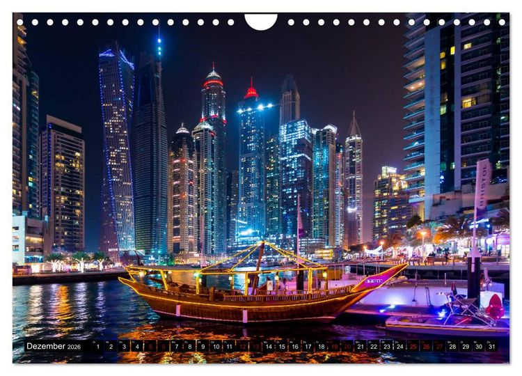 Produktbild: Dubai W&uuml;stenstadt (Wandkalender 2026 DIN A4 quer), CALVENDO Monatskalender