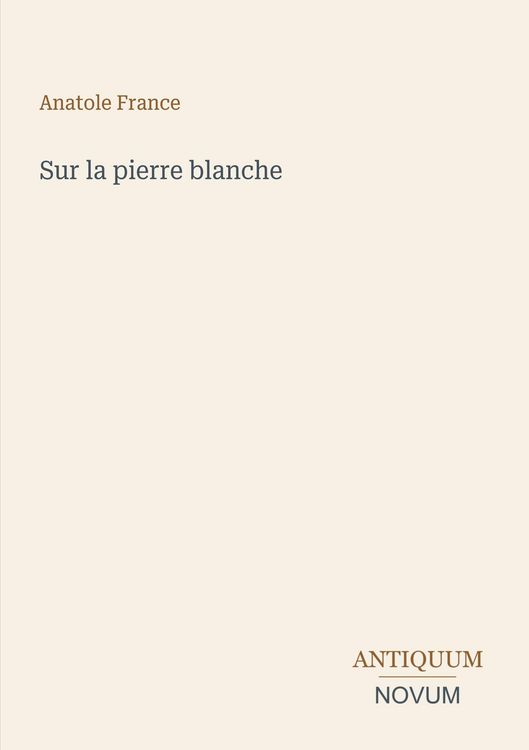 Produktbild: Sur la pierre blanche