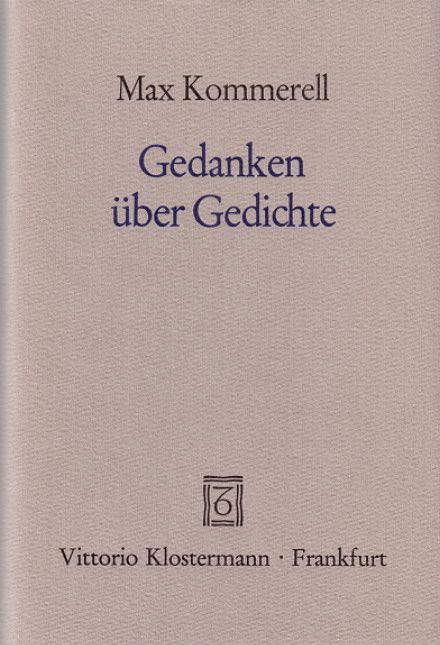 Produktbild: Gedanken &uuml;ber Gedichte