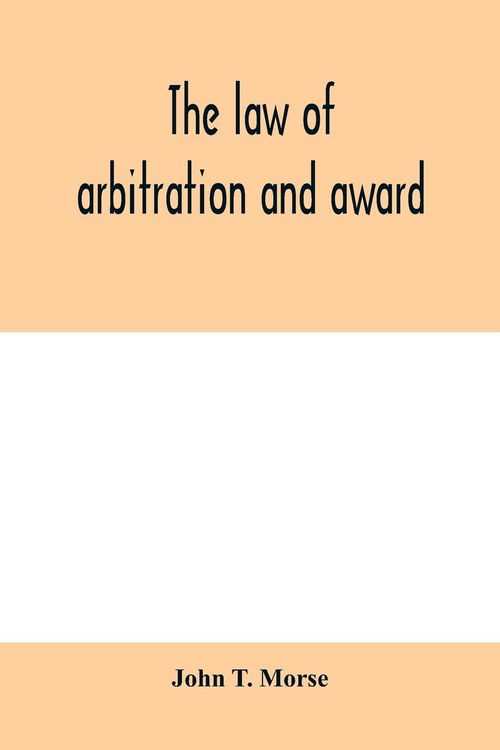 Produktbild: The law of arbitration and award