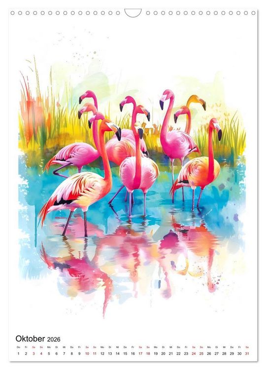 Produktbild: Afrikas Tiere - Illustriert in Wasserfarben (Wandkalender 2026 DIN A3 hoch), CALVENDO Monatskalender
