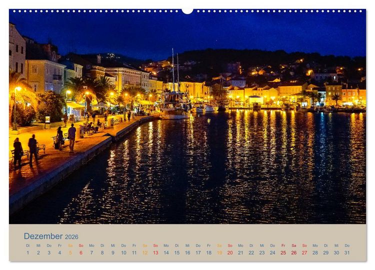 Produktbild: Kroatische Inseln - Mit dem Motorsegler unterwegs in der Kvarner Bucht (Wandkalender 2026 DIN A2 quer), CALVENDO Monatskalender