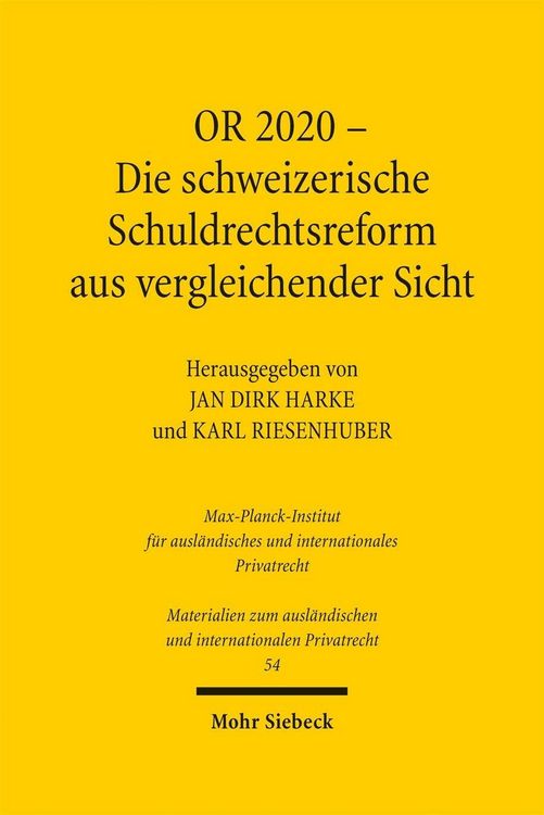 Produktbild: OR 2020 - Die schweizerische Schuldrechtsreform aus vergleichender Sicht