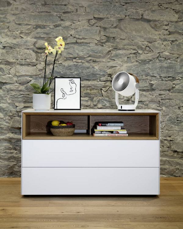 Produktbild: Stadler Form Leo 3D-Luftzirkulator 18W (L x B x H) 205 x 240 x 330mm Wei&szlig; Schwenkbar, Timer
