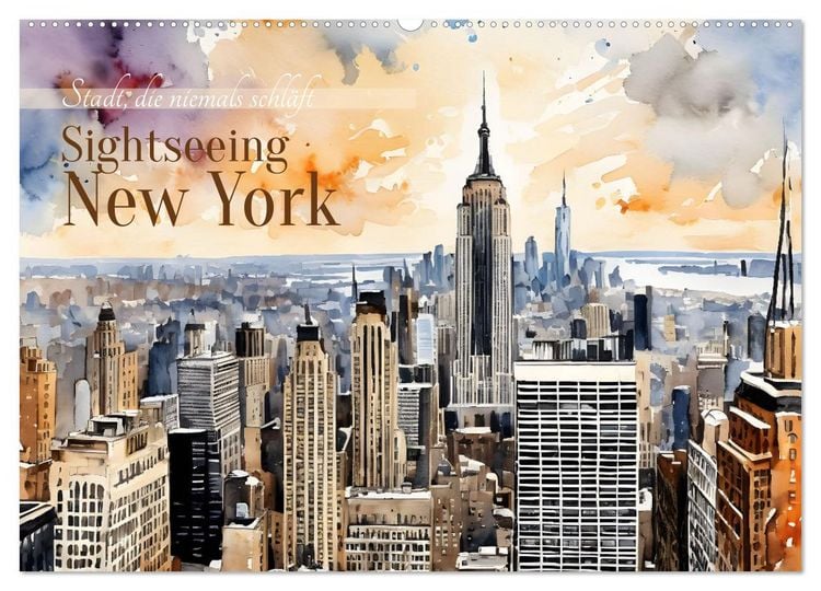 Produktbild: Sightseeing New York (Wandkalender 2026 DIN A2 quer), CALVENDO Monatskalender