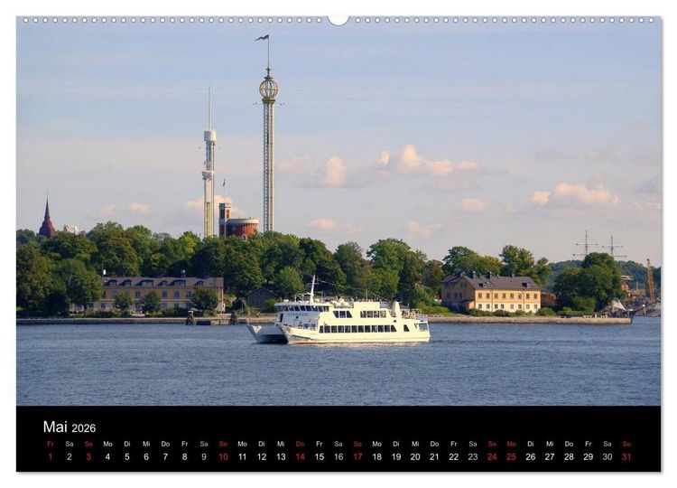 Produktbild: Sommer in Stockholm 2026 (Wandkalender 2026 DIN A2 quer), CALVENDO Monatskalender