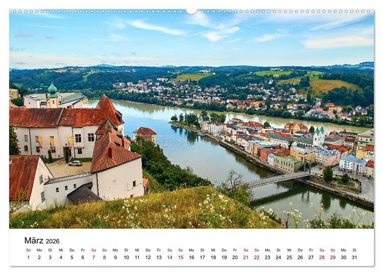 Produktbild: Impressionen aus Passau (Wandkalender 2026 DIN A2 quer), CALVENDO Monatskalender