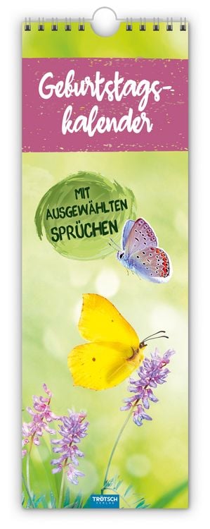 Produktbild: Tr&ouml;tsch Wandkalender Geburtstagskalender mit ausgew&auml;hlten Spr&uuml;chen