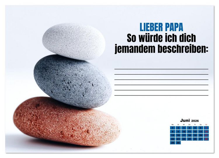 Produktbild: Kalender f&uuml;r Papa - Was ich dir sagen will (Wandkalender 2026 DIN A3 quer), CALVENDO Monatskalender