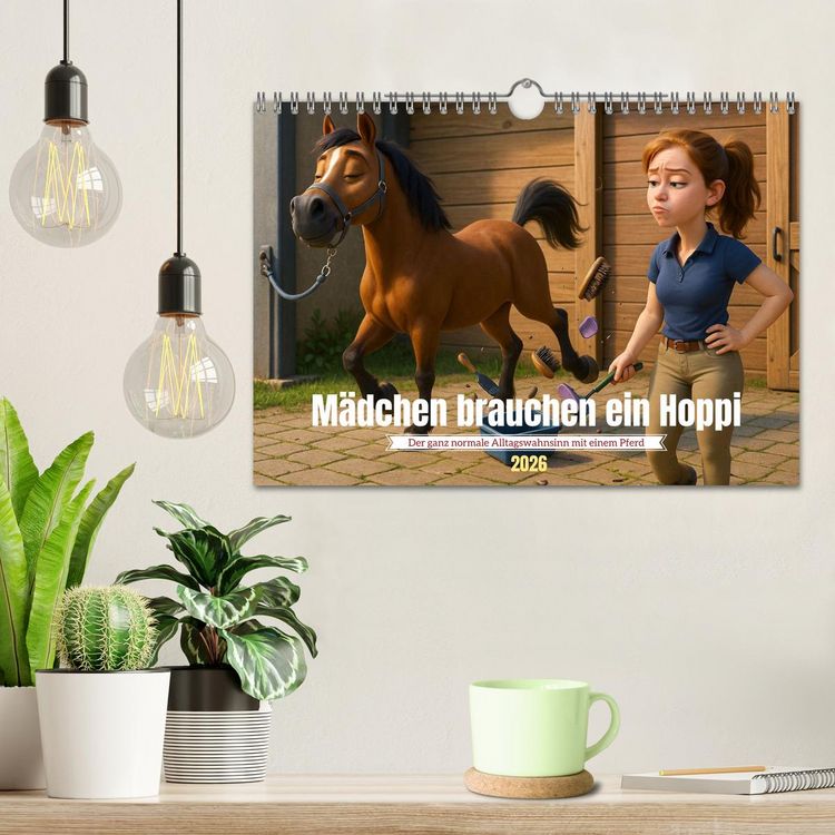 Produktbild: M&auml;dchen brauchen ein Hoppi (Wandkalender 2026 DIN A4 quer), CALVENDO Monatskalender