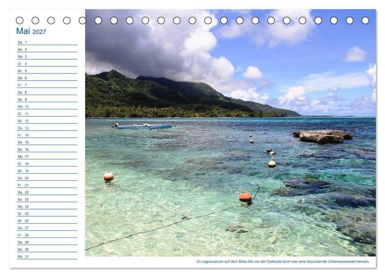 Produktbild: S&uuml;dsee-Insel Mo'orea (Tischkalender 2027 DIN A5 quer), CALVENDO Monatskalender