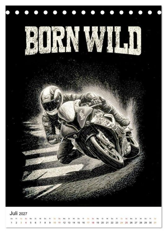 Produktbild: Phantom Bikers - Born Wild (Tischkalender 2027 DIN A5 hoch), CALVENDO Monatskalender