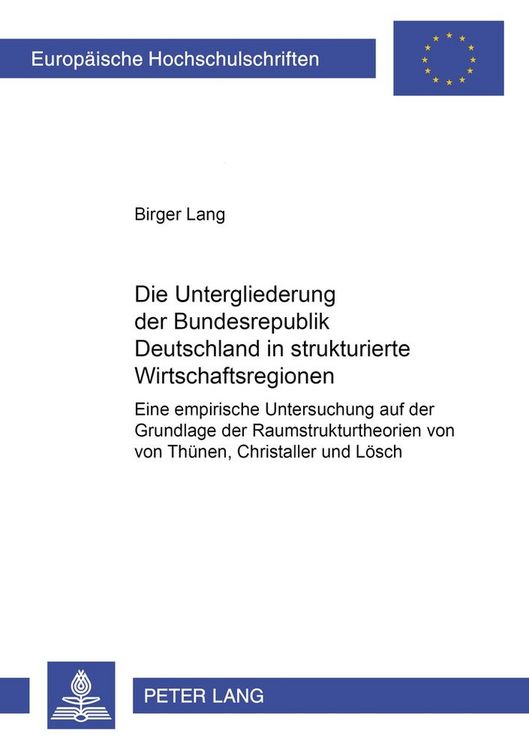 Produktbild: Die Untergliederung der Bundesrepublik Deutschland in strukturierte Wirtschaftsregionen