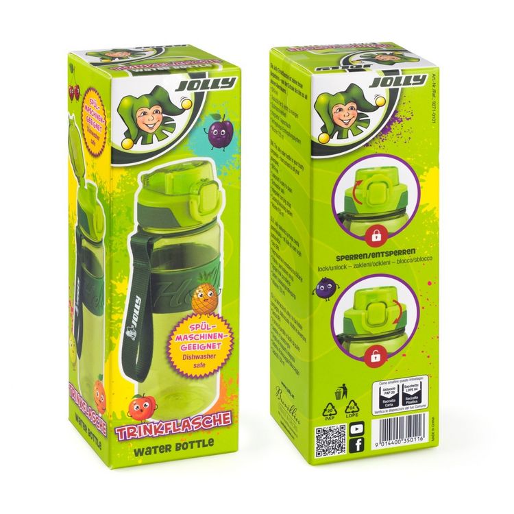 Produktbild: JOLLY Trinkflasche Schule, Sport, Abenteuer, 750 ml