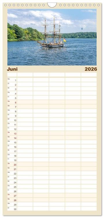 Produktbild: Familienplaner 2026 - Potsdam - Schl&ouml;sser, Parks und der Alte Fritz mit 5 Spalten (Wandkalender, 21 x 45 cm) CALVENDO