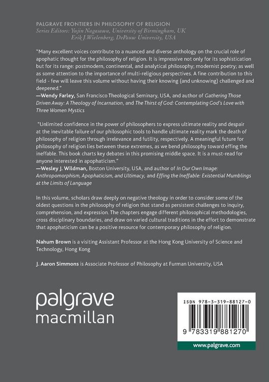 Produktbild: Contemporary Debates in Negative Theology and Philosophy
