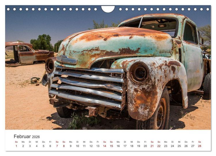 Produktbild: Solitaire Alte verlassene Autos in der namibischen W&uuml;ste (Wandkalender 2026 DIN A4 quer), CALVENDO Monatskalender