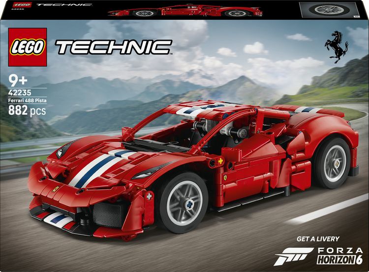 Produktbild: LEGO Technic 42235 Ferrari 488 PISTA Auto, Bauspielzeug f&uuml;r Kinder ab 9 Jahren, Ferrari-Merch