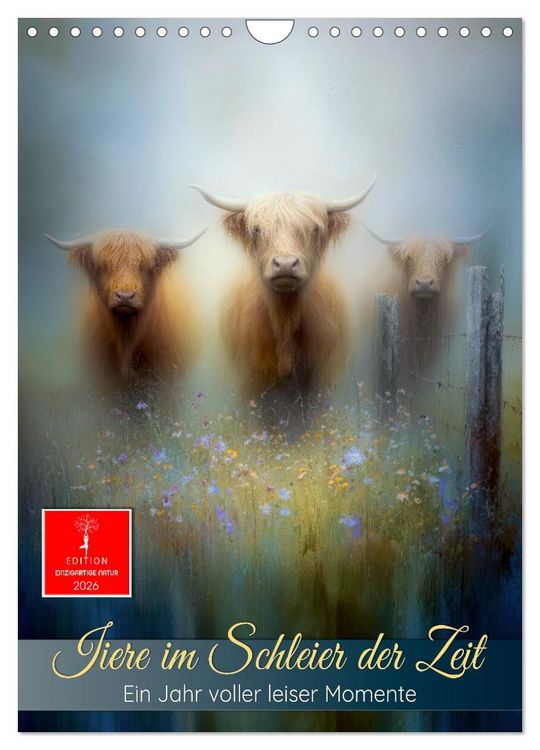 Produktbild: Tiere im Schleier der Zeit (Wandkalender 2026 DIN A4 hoch), CALVENDO Monatskalender