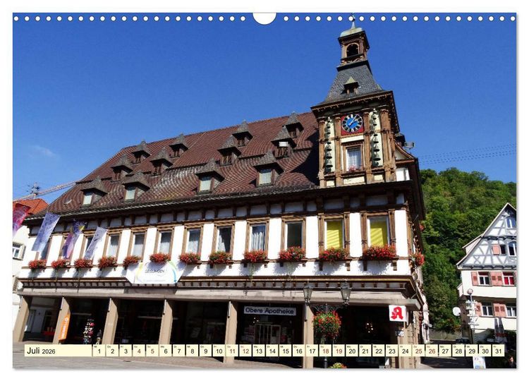 Produktbild: Unterwegs in der Altstadt von Geislingen (Wandkalender 2026 DIN A3 quer), CALVENDO Monatskalender