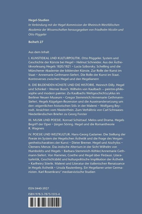 Produktbild: Welt und Wirkung von Hegels &Auml;sthetik