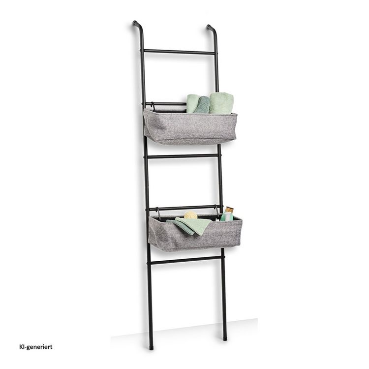 Produktbild: HTI-Living Leiter-Regal, Metall/Stoff mit Ablagen Leiter-Regal, Metall/Stoff mit Ablagen