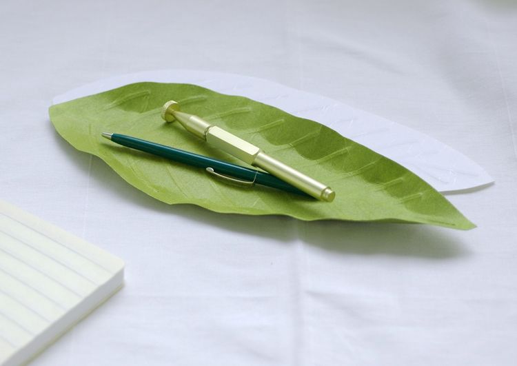 Produktbild: Flexible Hanji-Papierschale Blatt Gr&uuml;n &ndash; Ablage / Servierschale aus koreanischem Hanji-