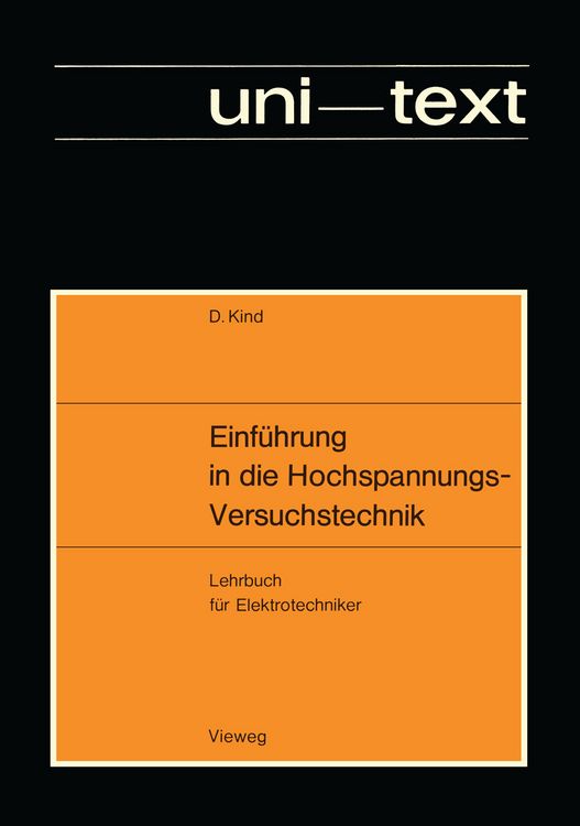Produktbild: Einf&uuml;hrung in die Hochspannungs-Versuchstechnik