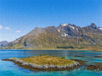 Produktbild: CALVENDO Puzzle Landschaft bei Fredvang, Lofoten | 1000 Teile Lege-Gr&ouml;&szlig;e 64x48cm Foto-Puzzle f&uuml;r gl&uuml;ckliche Stunden