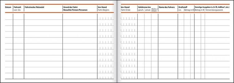 Produktbild: Fahrtenbuch A6 quer 40 Blatt