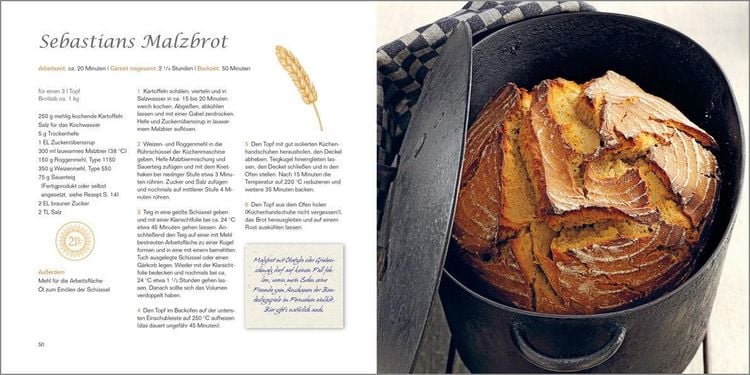 Produktbild: Brot aus dem gusseisernen Topf - Die besten Rezepte f&uuml;r Sauerteig, Hefeteig, s&uuml;&szlig;e Brote, glutenfreie Brote und Brotaufstriche