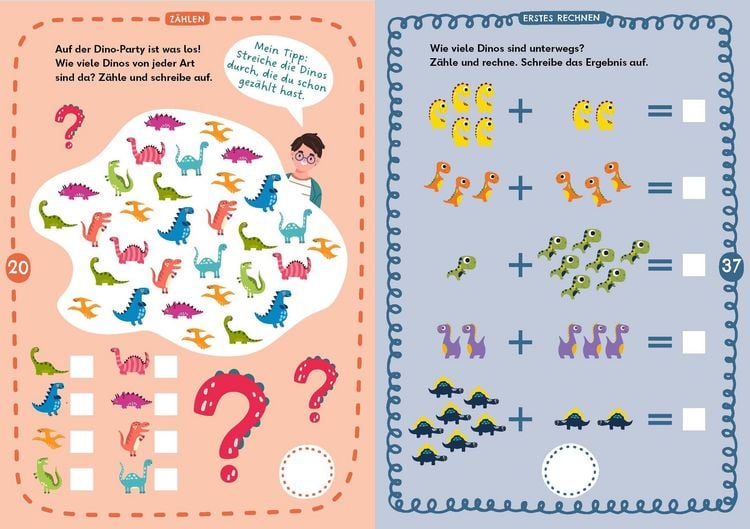Produktbild: Rechenr&auml;tsel f&uuml;r mutige Kinder - Wilde Welt der Dinos - ab 6 Jahren