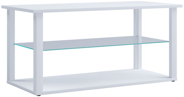 Produktbild: Holz Sofatisch Couchtisch Glas Tisch Wanilo L