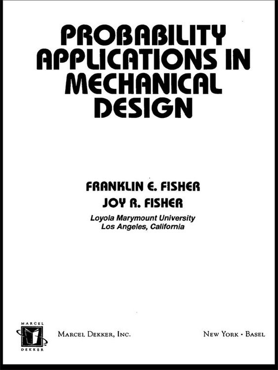 Produktbild: Probability Applications in Mechanical Design