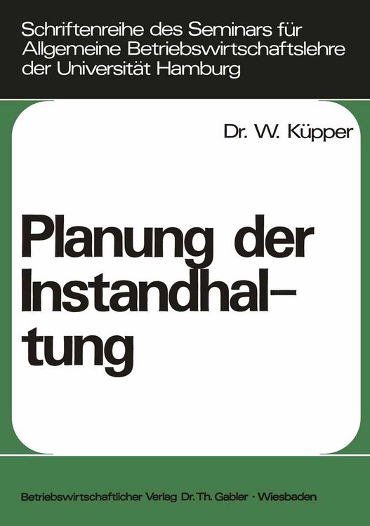 Produktbild: Planung der Instandhaltung