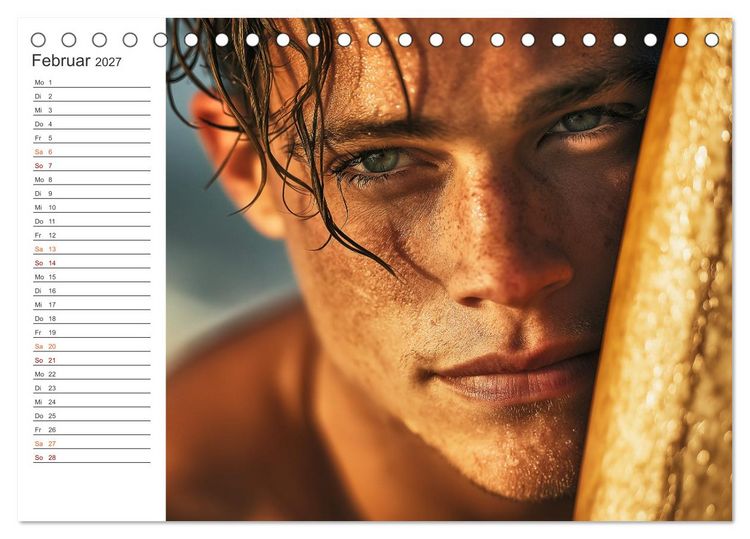 Produktbild: Hot Beach Boys (Tischkalender 2027 DIN A5 quer), CALVENDO Monatskalender