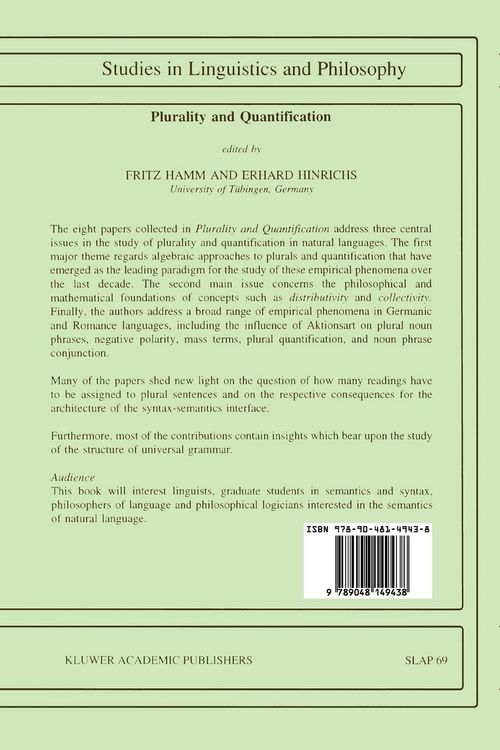 Produktbild: Plurality and Quantification