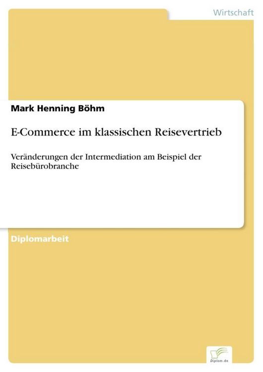 Produktbild: E-Commerce im klassischen Reisevertrieb