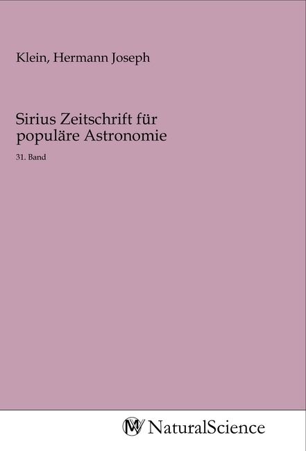 Produktbild: Sirius Zeitschrift f&uuml;r popul&auml;re Astronomie