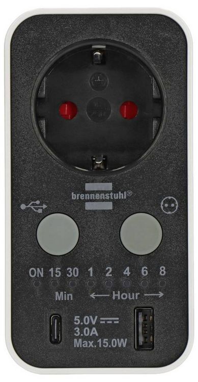 Produktbild: Brennenstuhl 1506180 Steckdosen-Timer digital 3000 W IP20